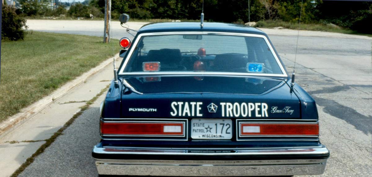 Wisconsin  police license plate image