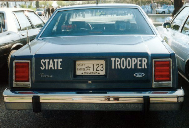 Wisconsin  police license plate image