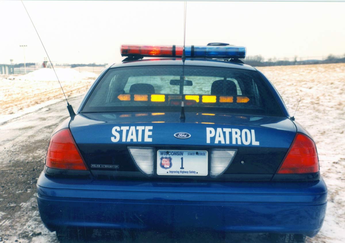 Wisconsin  police license plate image