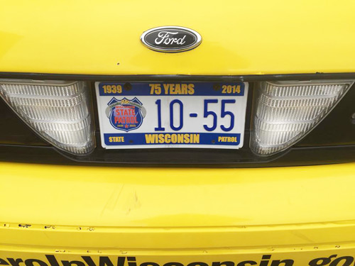 Wisconsin  police license car