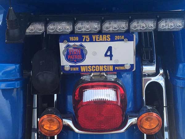 Wisconsin  police license plate image