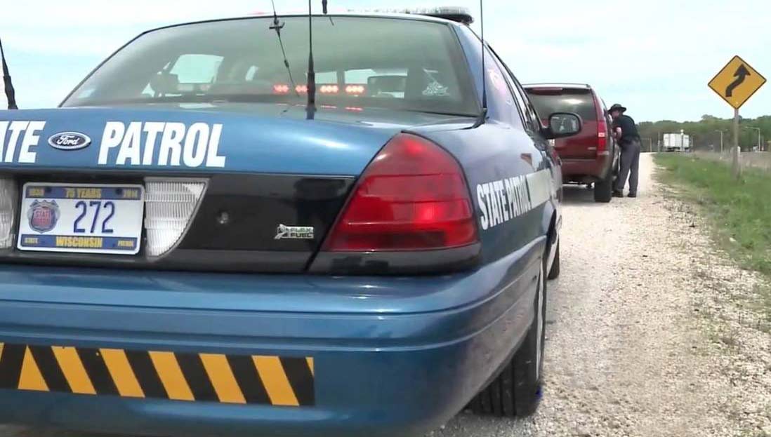 Wisconsin  police license plate image