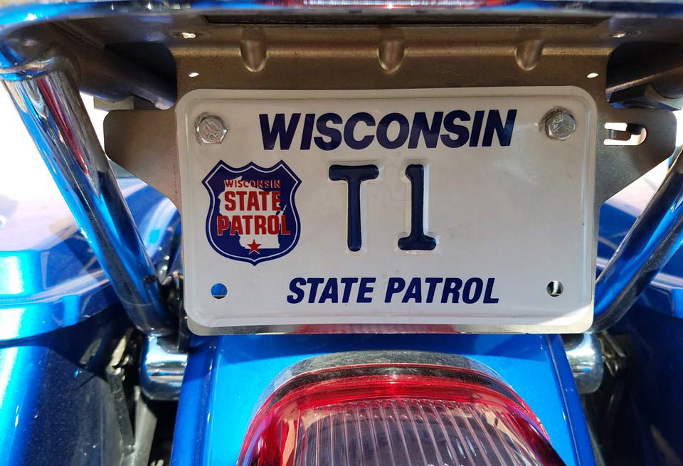 Wisconsin  police license plate image