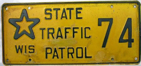 Wisconsin  police license plate image