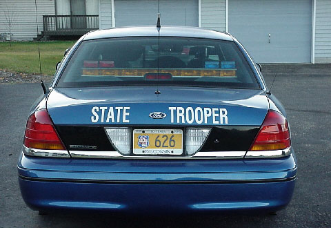 Wisconsin  police license plate image