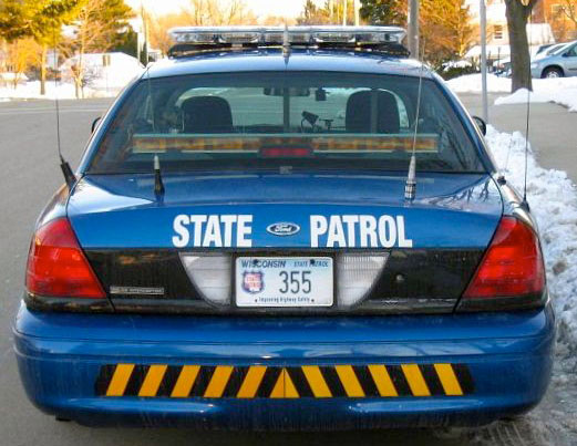 Wisconsin  police license plate image