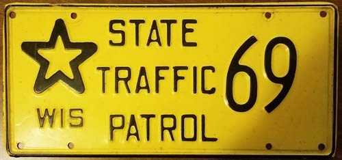 Wisconsin  police license plate image