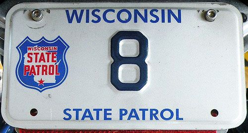 Wisconsin  police license plate image