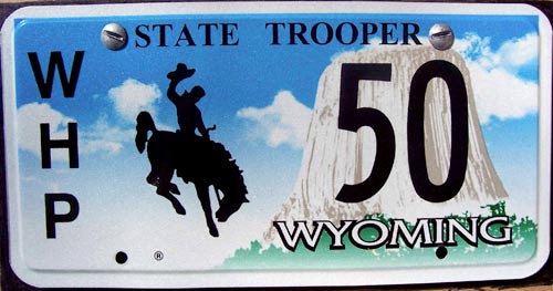 Wyoming  police license plate image