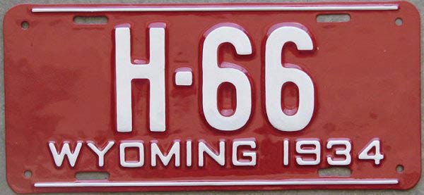 Wyoming  police license plate image