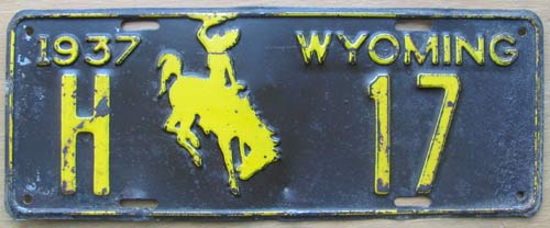 Wyoming  police license plate image