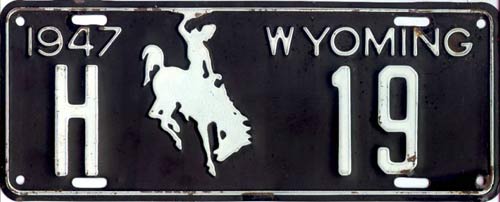 Wyoming  police license plate image