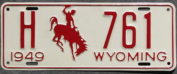 Wyoming  police license plate image