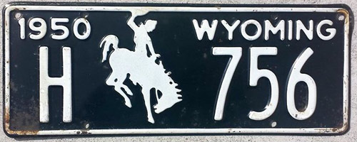 Wyoming  police license plate image