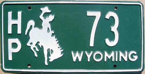 Wyoming  police license plate image