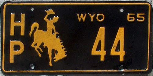 Wyoming  police license plate image