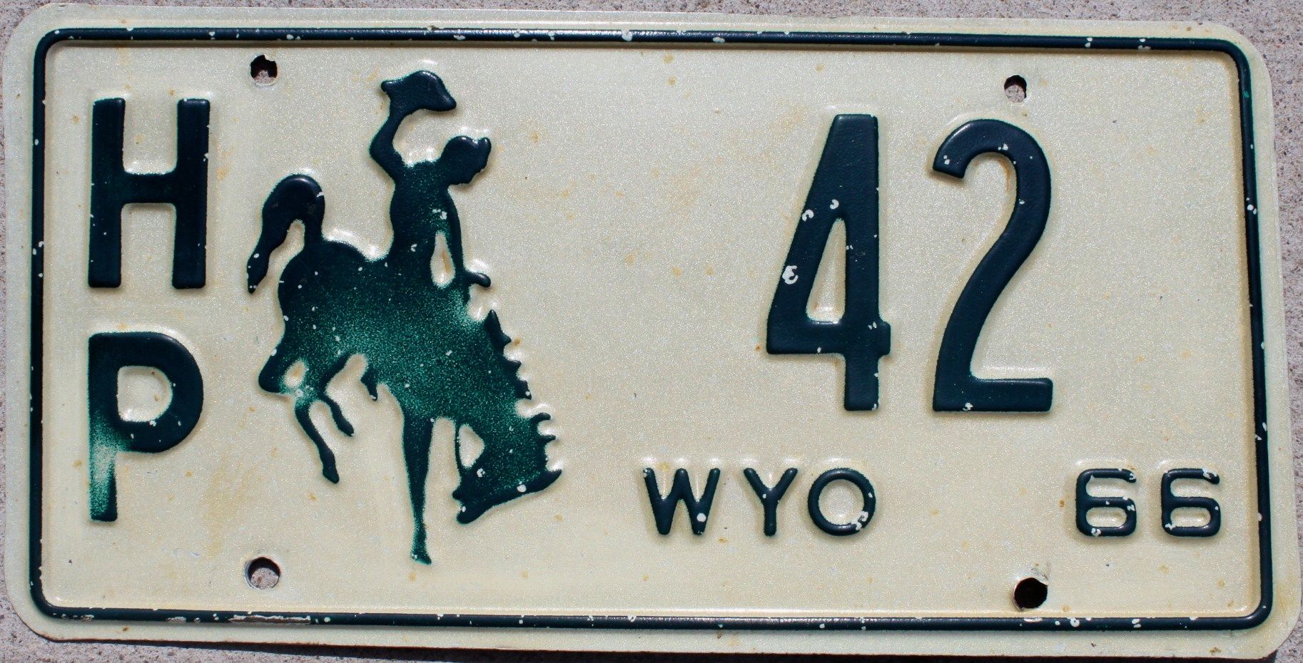 Wyoming  police license plate image