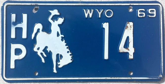 Wyoming  police license plate image