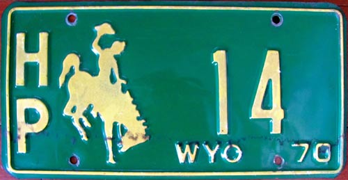 Wyoming  police license plate image