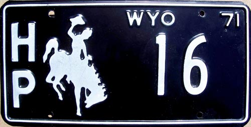 Wyoming  police license plate image