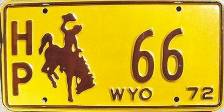 Wyoming  police license plate image