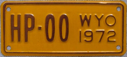 Wyoming  police license plate image