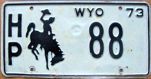 Wyoming  police license plate image