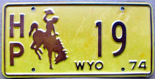 Wyoming  police license plate image