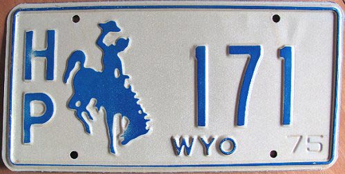 Wyoming  police license plate image