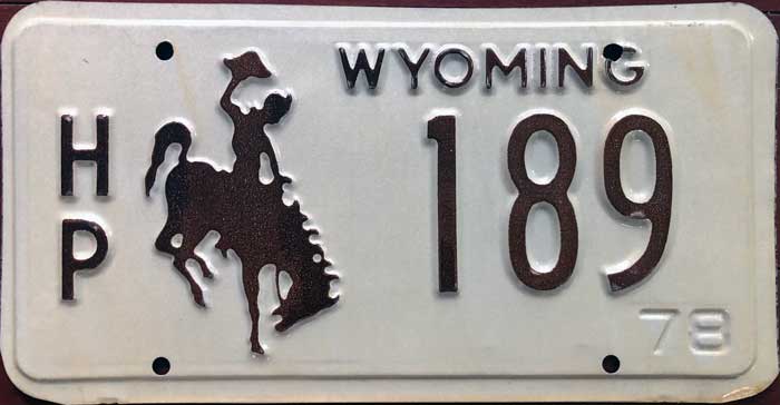Wyoming  police license plate image