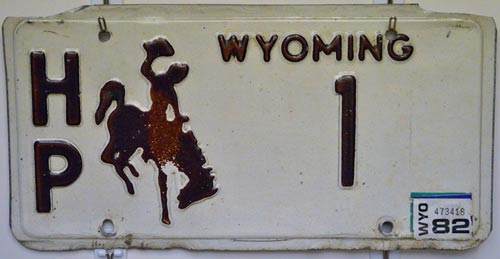 Wyoming  police license plate image