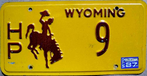 Wyoming  police license plate image