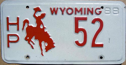 Wyoming  police license plate image