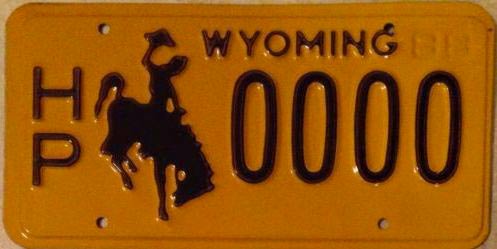 Wyoming  police license plate image