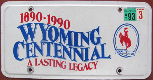 Wyoming  police license plate image