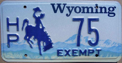 Wyoming  police license plate image