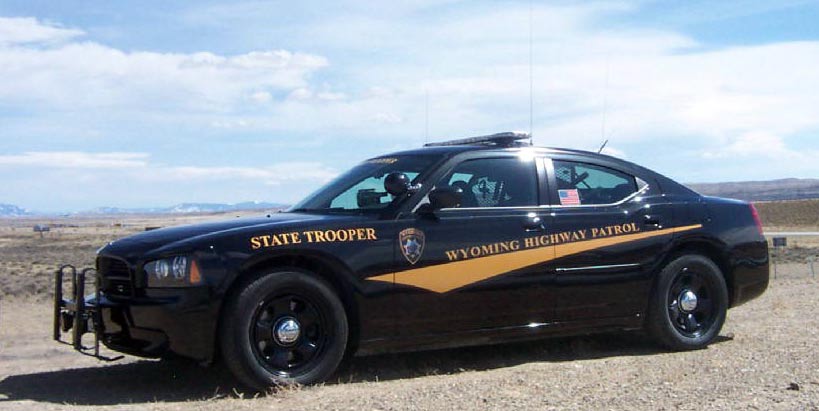 Wyoming  police license plate image