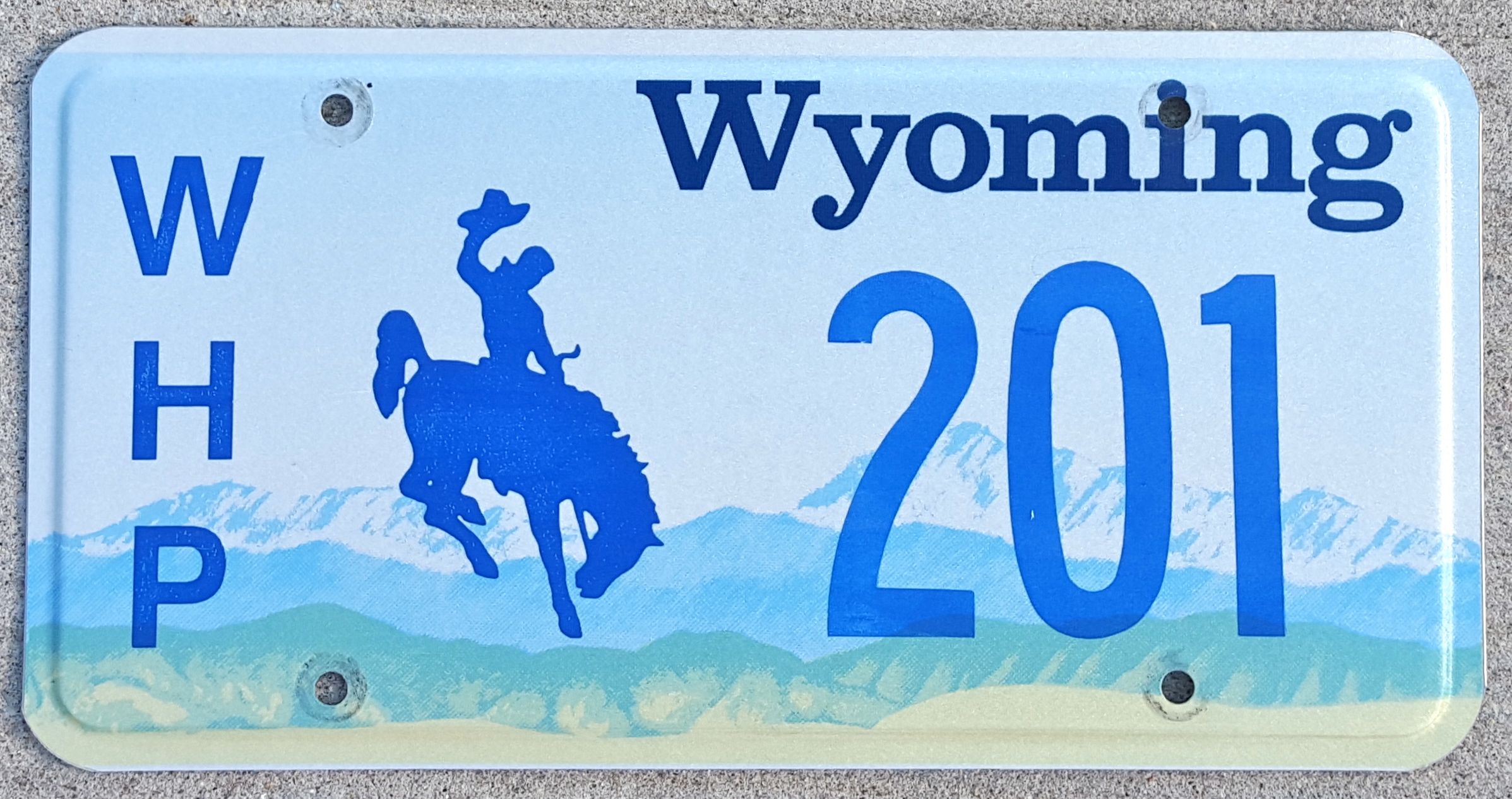 Wyoming  police license plate image