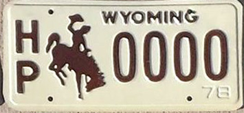 Wyoming  police license plate image