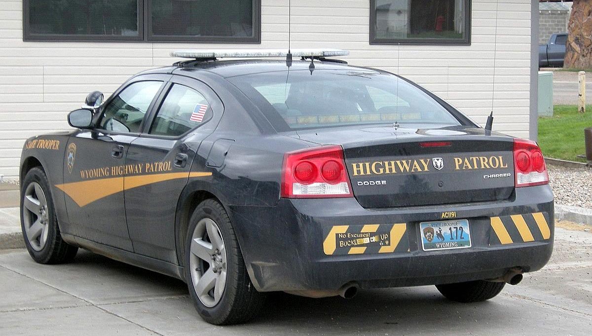 Wyoming  police license plate image