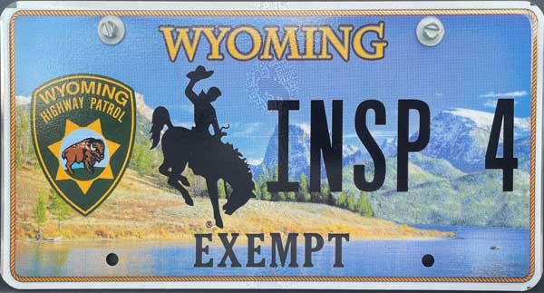 Wyoming  police license plate image