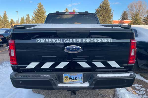 Wyoming  police license plate image