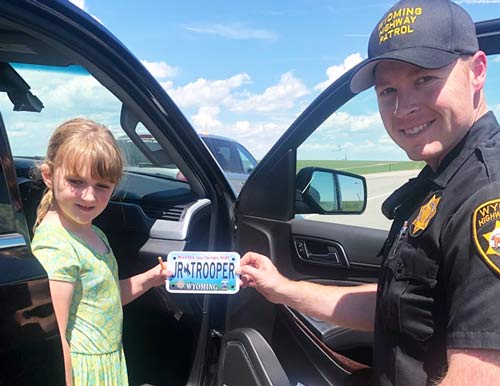 Wyoming  police license plate image