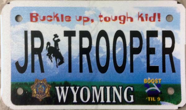 Wyoming  police license plate image