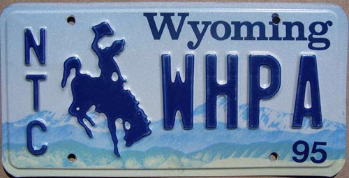 Wyoming  police license plate image