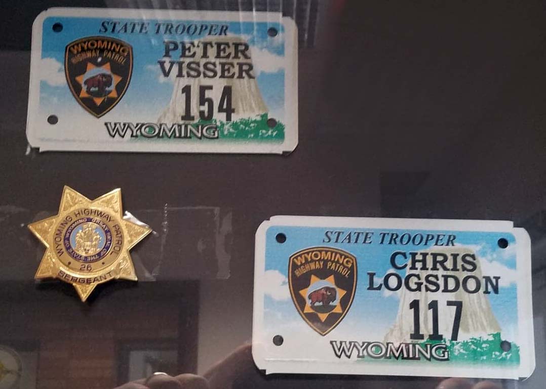 Wyoming  police license plate image