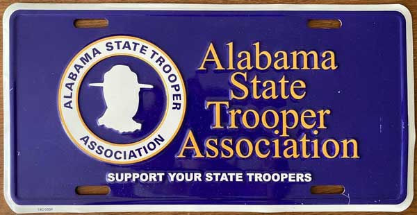 Alabama police license plate