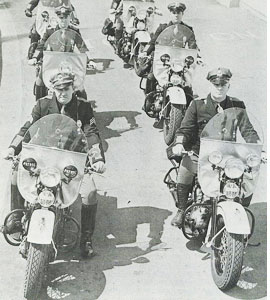 Alabama 1937 picture of police officers and motorcycles