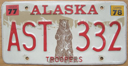 Alaska license plate image