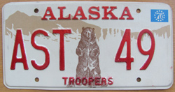 Alaska license plate image